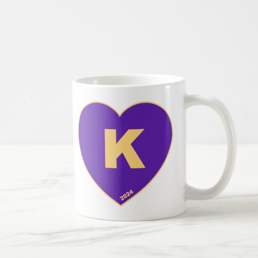 Purple & Gold K-Heart Mug (Droite)