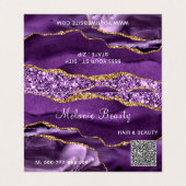 Purple Gold Parties scintillant Carte de visite et (Extérieur déplié)