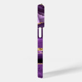 Purple Gold Parties scintillant coque iphone cadea (Verso / Droite)