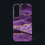 Purple Gold Parties scintillant personnalisée Votr<br><div class="desc">Samsung Galaxy Coques ou coques iphone avec Agate Violet violet Parties scintillant or Géode Nom personnalisé Marbre étincelant Anniversaire - Anniversaire ou Mariage Cadeau / Fournisseur - Ajouter votre nom - Texte ou supprimer - Faire votre cadeau spécial - Redimensionner et déplacer ou supprimer et ajouter du texte / des...</div>