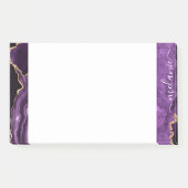 Purple Gold Post-it® Notes Nom personnalisé (Devant)