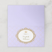 Purple Gold Princess Place Cartes Numéro de tablea (Extérieur déplié)