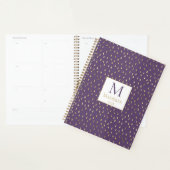 Purple Gold Raindrop Moderne Monogramme tendance (Devant avec enveloppe)