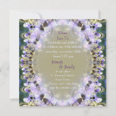 Purple Gold Royal Princess Invitation d'anniversai (Dos)
