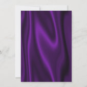 Purple Gold Satin Faire-part de graduation photo (Dos)