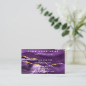 Purple Gold Sparkly Carte de visite votre propre c (Debout devant)