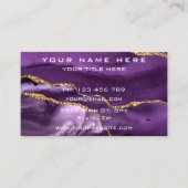 Purple Gold Sparkly Carte de visite votre propre c (Devant)