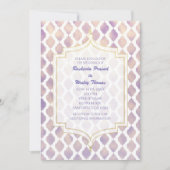 Purple Gold & White Marocain Mariage Invitations (Devant)