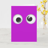 Purple Googly Eyes Joyeux carte d'anniversaire (Fleur jaune)
