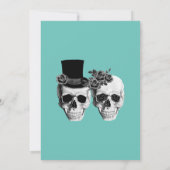 Purple Goth Sugar Skull Faire-part de mariage (Dos)