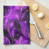 Purple Gothic Easter Pattern Theedoek (Quarter Fold)