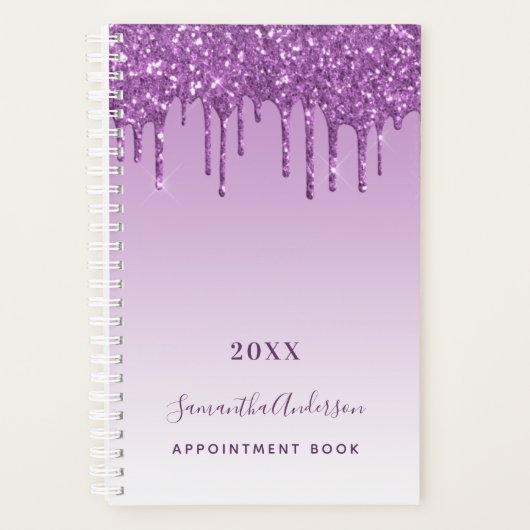 Purple gouttes violet nom monogramme 2025 (Devant)