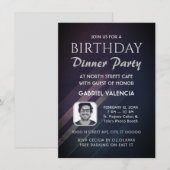 Purple Gradient Anniversaire Dîner Fête Invitation (Devant / Derrière)