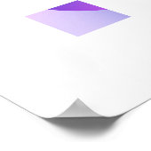 Purple Gradient Circle Vignette Abstract Design Poster (Hoek)