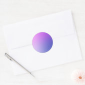Purple Gradient Circle Vignette Abstract Design Ronde Sticker (Envelop)