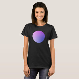 Purple Gradient Circle Vignette Abstract Design T-shirt