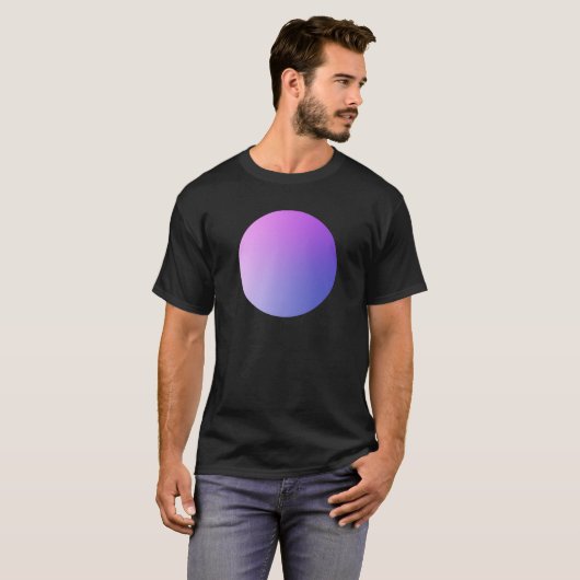 Purple Gradient Circle Vignette Abstract Design T-shirt (Voorkant volledig)