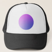 Purple Gradient Circle Vignette Abstract Design Trucker Pet (Voorkant)