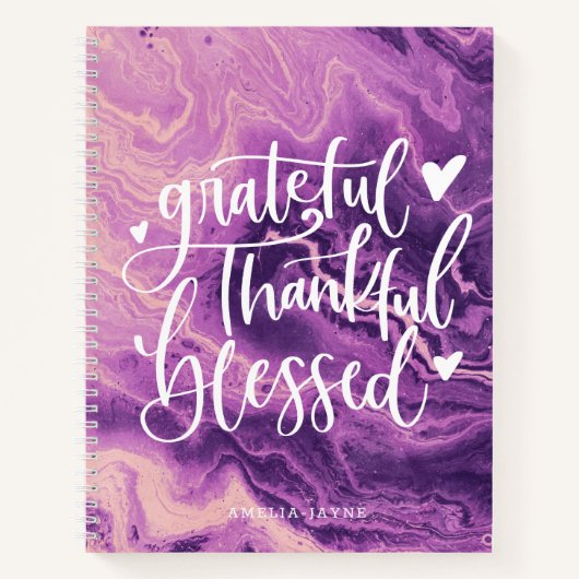 Purple Grateful Gratitude Journal (Devant)