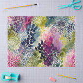 Purple, green abstract watercolor tissuepapier (Craft)