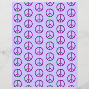 Purple Green Blends Paix Signes Lavender Papier