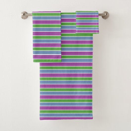Purple Green Blue Striped (En situation)