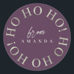 Purple Green Christmas Ho Ho Ho ID1009<br><div class="desc">Si vous vous demandez quelles combinaisons de couleurs choisir pour votre décoration de Noël et vos fournitures d'enveloppement cadeau cette année, j'ai créé des collections de motifs de coordination pour rendre la vie un peu plus facile. Cet élégant design typographique de Noël présente "Ho Ho Ho" dans un motif circulaire...</div>