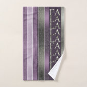 Purple Green Fa Noël La La Motif#27 ID1009 (Serviette à main)