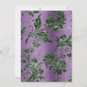 Purple Green Gold Floral Quinceañera Invitation (Dos)