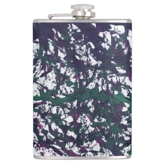 Purple, Green, Pink, Marble Artwork Heupfles (Voorkant)