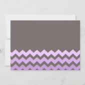 Purple Grey Chevron Invitations Personnalisées De  (Devant)