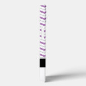 Purple & Grey Chevron Monogram iPad 2/3/4 Coque (Verso / Droite)