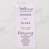 Purple Grey et blanc Programme de mariage moderne (Devant / Derrière)