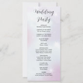 Purple Grey et blanc Programme de mariage moderne (Dos)