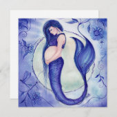 Purple Grossesse Bébé Invitations de douche par Re (Devant / Derrière)