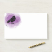 Purple Grunge Raven Post-it Notes (Sur un bureau)