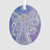 Purple Guardian Angel Cadeau Ornement de vacances (devant)