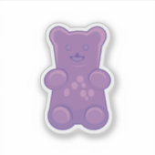 purple gummy bear sticker (Voorkant)