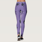 Purple Halloween Leggings with creatures booo (Dos)