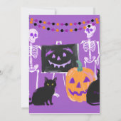 Purple Halloween Party Enregistrer la carte de dat (Dos)