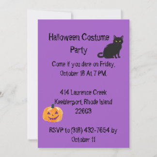 Purple Halloween Party Enregistrer la carte de dat
