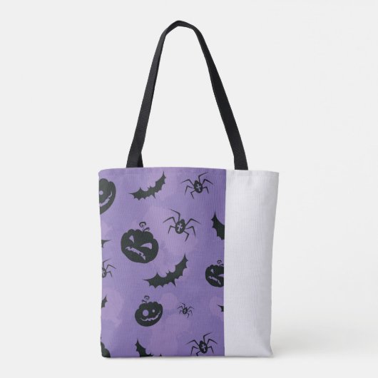Purple Halloween Tote with creatures booo Draagtas (Achterkant)