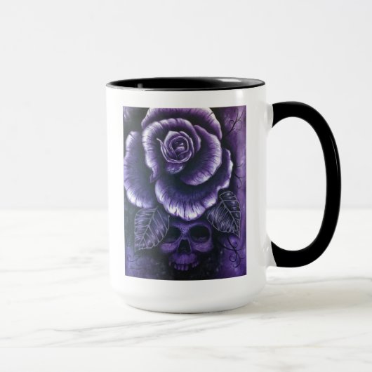 "Purple Haze" Crâne à deux tons et Mug Rose (Droite)