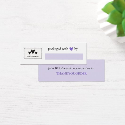 Purple Heart Emballé Avec Amour Ajouter Logo (Bureau)