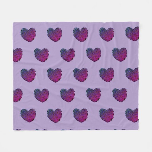 Purple Heart Fleece Blanket (Voorkant (Horizontaal))