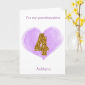 Purple Heart Gold Parties scintillant 4e carte d'a (Fleur jaune)