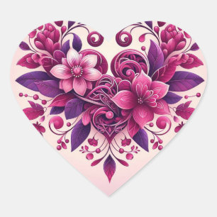 Purple Heart Hart Sticker