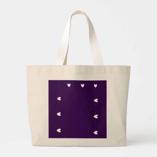Purple Heart Tote Bag – Minimal Aesthetic Reusable (Dos)