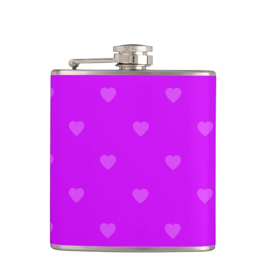 Purple hearts pattern heupfles (Voorkant)