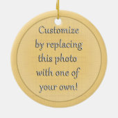 Purple Helmet Christmas Ceramic Ornament (Achterkant)